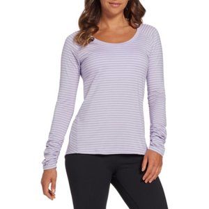 Women's Raglan Long Sleeve Shirt, Ruched detail